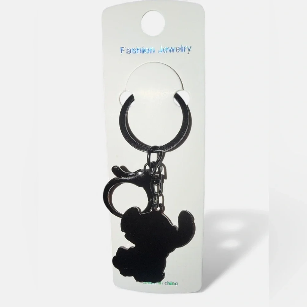 Fashion Jewelry Santa Stitch Character Keychain with Purple and Blue